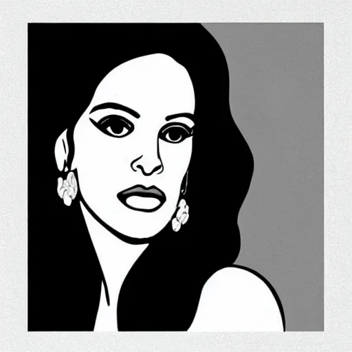 Image similar to cave drawing of lana del rey