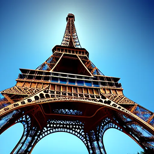 Image similar to the Eiffel Tower in the style of the Leaning Tower of Pisa