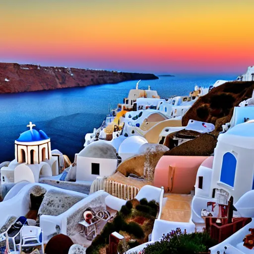 Image similar to sun drenched santorini cozy dslr wide angle professional award winning