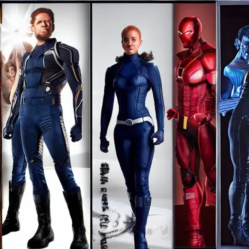 Prompt: leaked casting for live action X-Men Movie, real photo, Marvel studio, MCU