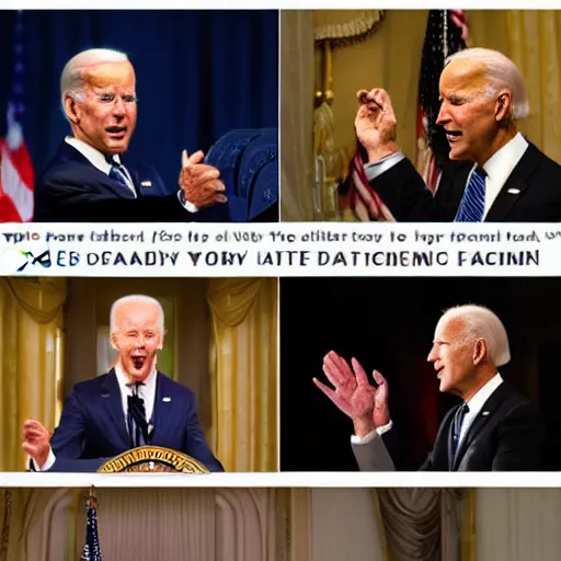 Image similar to joe biden doing funny facial expressions, dramatic lighting, cinematic, establishing shot, extremly high detail, photorealistic, cinematic lighting, artstation, style by James Gurney