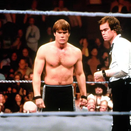 Image similar to dexter morgan www 1 9 8 0 s wrestlemania