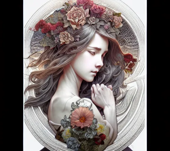 Image similar to ' as i lay dying ', beautiful shadowing, 3 d shadowing, reflective surfaces, illustrated completely, 8 k beautifully detailed pencil illustration, extremely hyper - detailed pencil illustration, intricate, epic composition, masterpiece, bold complimentary colors. stunning masterfully illustrated by artgerm, range murata, alphonse mucha.