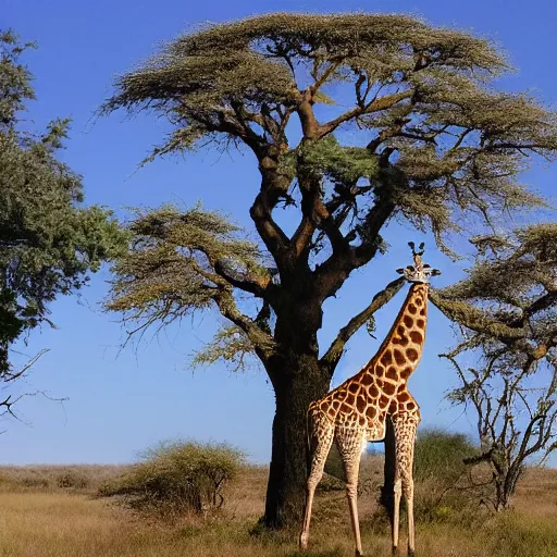 Prompt: giraffe as tree