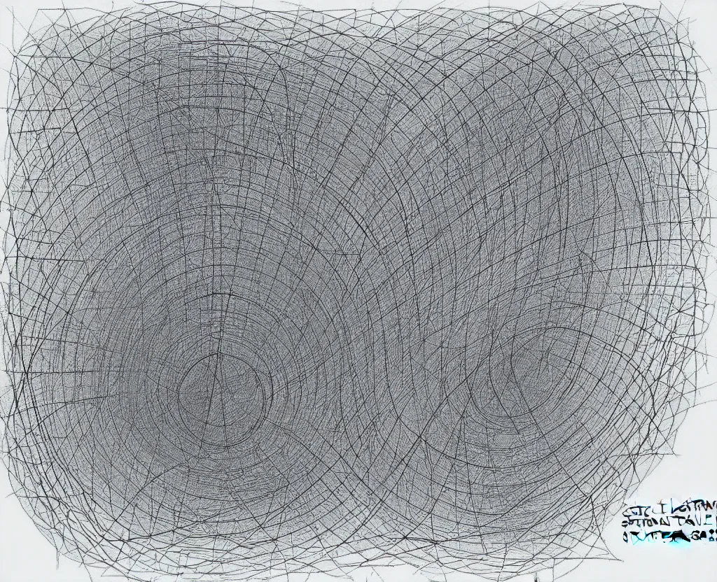 Prompt: sketch of multi - dimensional latent space.