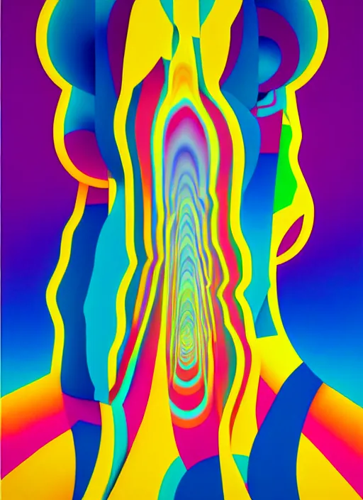 Prompt: tame impala cover by shusei nagaoka, kaws, david rudnick, airbrush on canvas, pastell colours, cell shaded, 8 k