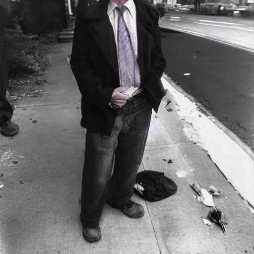 Image similar to Senator Rand Paul as a disheveled homeless man. CineStill