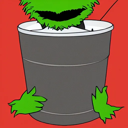 Image similar to oscar the grouch but it's rey skywalker, rey skywalker as oscar the grouch