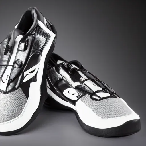 Image similar to full view of sport shoes for chess player, product photo, studio lighting, highly detailed