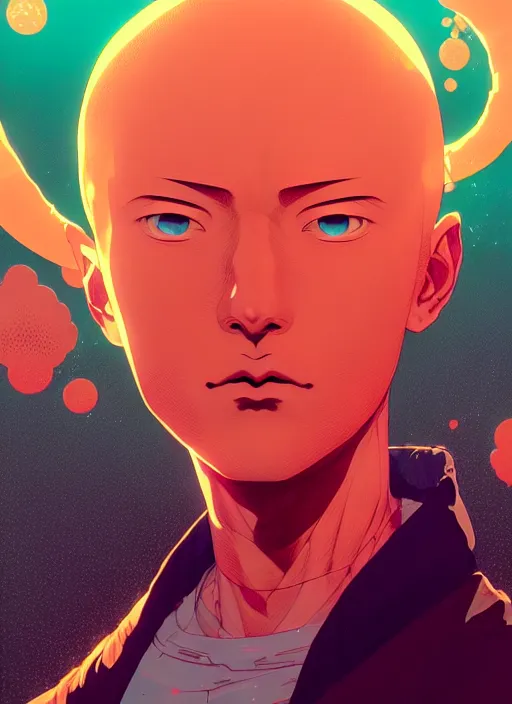 Prompt: portrait of saitama, full body, artstation winner by victo ngai, kilian eng and by jake parker, by conrad roset, swirly vibrant color lines, winning award masterpiece, fantastically gaudy, aesthetic octane render, 8 k hd resolution