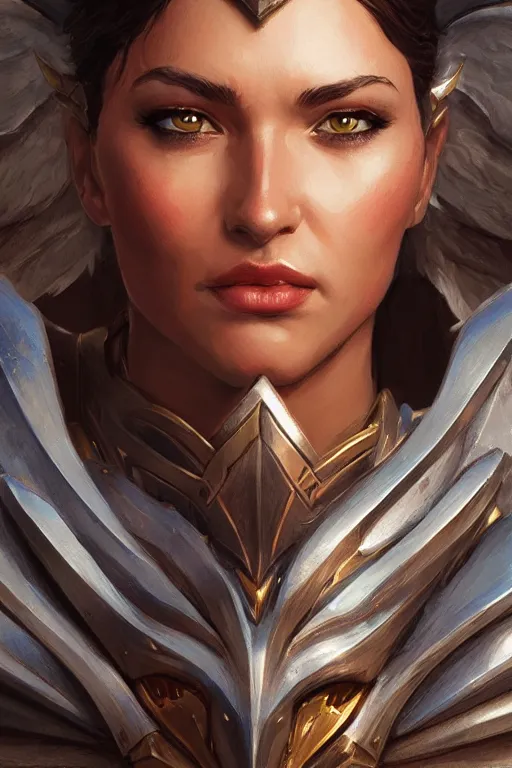 Image similar to amazon valkyrie athena, d & d, fantasy, portrait, highly detailed, headshot, digital painting, trending on artstation, concept art, sharp focus, illustration, art by artgerm and greg rutkowski and magali villeneuve