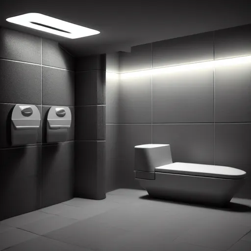 Image similar to : futuristic abstract toilet, cinematic lighting, hyper - realistic, detailed, render by c 4 d octane, unreal engine, 8 k 3 d render