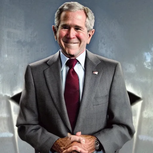 Image similar to “ george w bush as a skyrim npc, with dialogue options, in - game screenshot ”