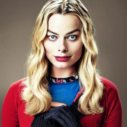 Prompt: margot robbie as a character in big bang theory