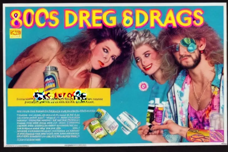 Prompt: 80s, drugs, advertisement