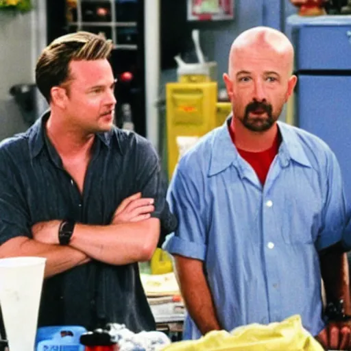 Prompt: ross and chandler from friends appearing in the breaking bad