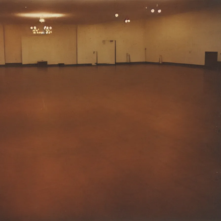 Image similar to 7 0 s movie still of an empty soviet ballroom with hands on the floor, cinestill 8 0 0 t 3 5 mm, heavy grain, high quality, high detail