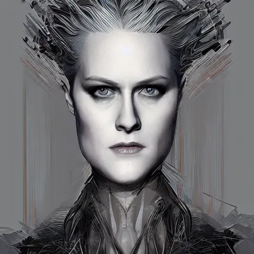 Image similar to Dolores Abernathy, Evan Rachel Wood, by Android Jones