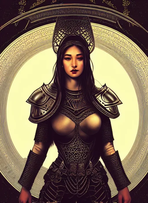 Image similar to high vector, book cover!!!!!!!!!!!!, warrior princess in intricate plate armour, large moon, light night, intricate, elegant, sharp focus, illustration, highly detailed, digital painting, concept art, matte, art by wlop and artgerm and ivan shishkin and andrey shishkin, masterpiece