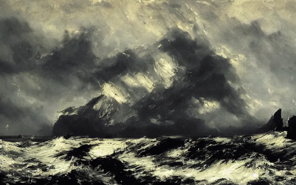 Prompt: a beautiful painting representative of the art style of peder balke