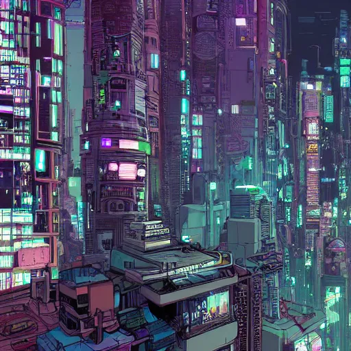 Isometric Cyberpunk City Wallpaper by patrika