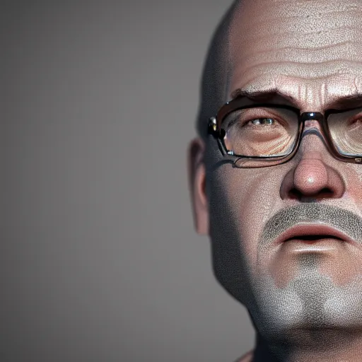 Prompt: gorden freeman portrait, v - ray, ray tracing, global illumination, octane render