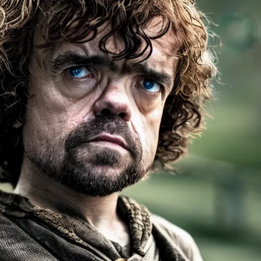 Image similar to stunning awe inspiring peter dinklage as frodo baggins movie still 8 k hdr atmospheric lighting