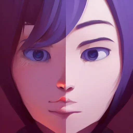 Image similar to face icon stylized minimalist contact 1 9 9 7, loftis, cory behance hd by jesper ejsing, by rhads, makoto shinkai and lois van baarle, ilya kuvshinov, rossdraws global illumination