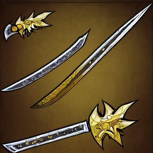 yellow broad sword, giant sword, war blade weapon,, Stable Diffusion