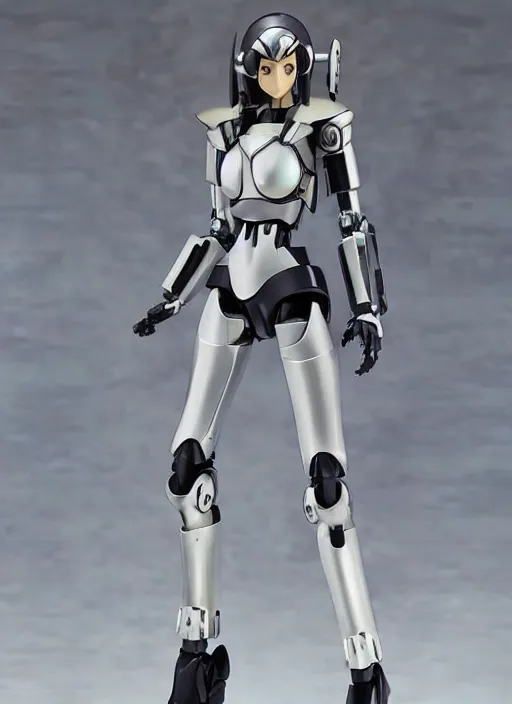 Image similar to Girl in mecha cyber Armor, portrait of the action figure of a girl, with bare legs，in the style of Kotobukiya ，anime figure