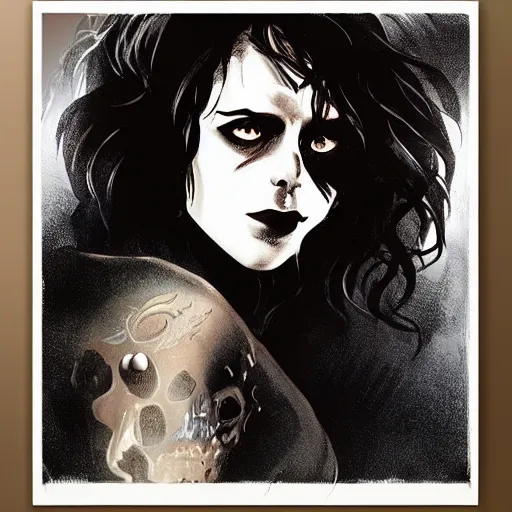 Image similar to an empathetic death from the'the sandman ', realism, soft lighting, cute, kindness, cafe