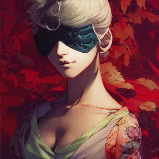 Image similar to prompt : stealthy rogue character portrait soft light painted by james jean and katsuhiro otomo and erik jones, inspired by evangeleon anime, smooth face feature, intricate oil painting, high detail illustration, sharp high detail, manga and anime 1 9 9 9