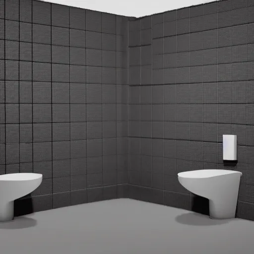 Image similar to approximately 1 2 urinals in a dark room, realistic, photoreal high detail