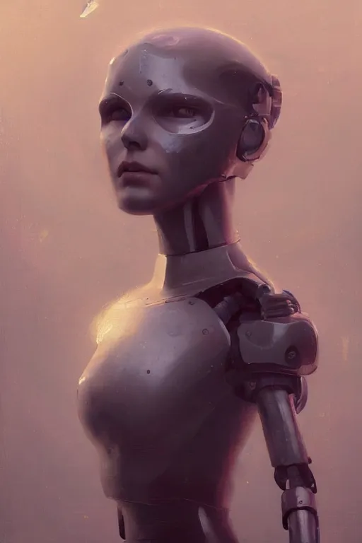 Image similar to portrait of a robot girl, oil painting, darkness, paint texture, digital painting, highly detailed, artstation, sharp focus, illustration, concept art, ruan jia, charlie bowater, tom bagshaw, norman rockwell