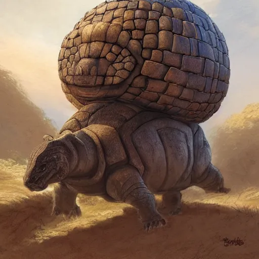 Image similar to toltec riding a glyptodon, fullbody, fantasy, intricate, elegant, highly detailed, digital painting, artstation, longspear, concept art, smooth, sharp focus, illustration, art by greg rutkowski and justin gerard