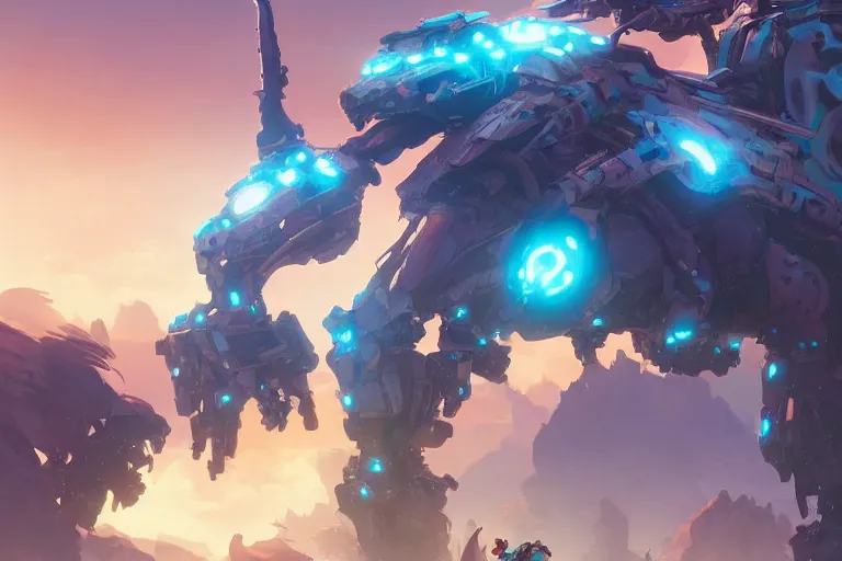 Image similar to clamberjaw machine mecha animal beast robot of horizon forbidden west horizon zero dawn bioluminiscence, behance hd by jesper ejsing, by rhads, makoto shinkai and lois van baarle, ilya kuvshinov, rossdraws global illumination