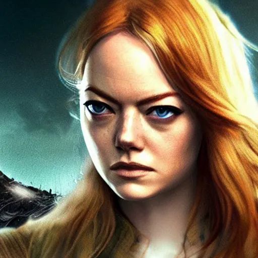 Prompt: Emma Stone in Elden Ring video game