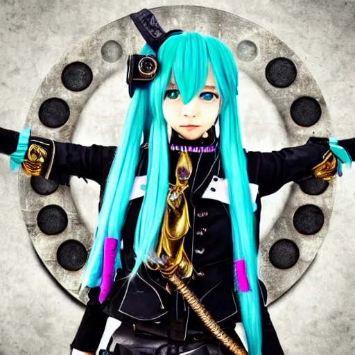 Image similar to hatsune miku, steampunk