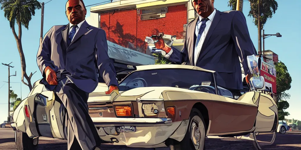 Prompt: Franklin Clinton in GTA V, Cover Art by Stephen Bliss, Boxart, Loading Screen. 8k Resolution