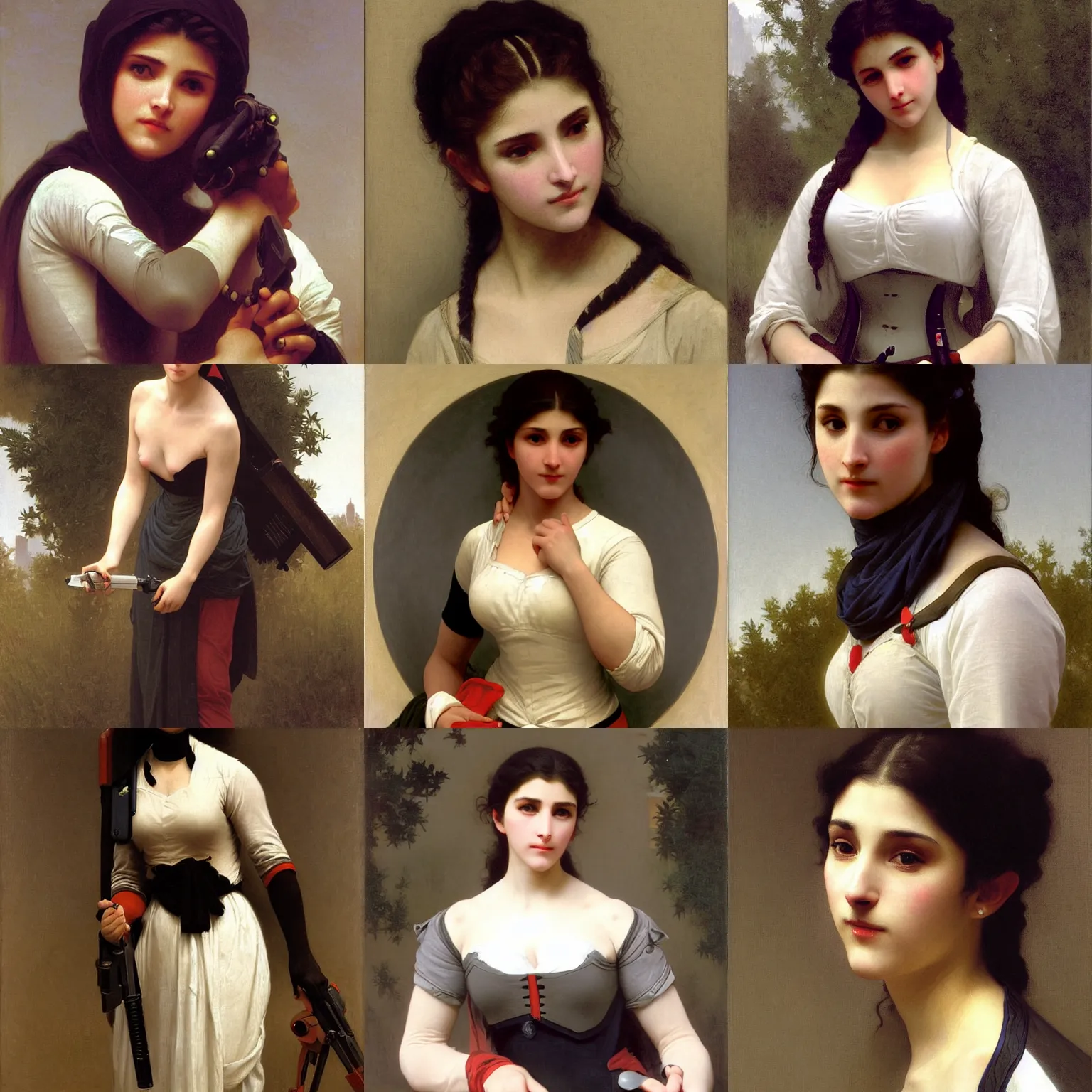 Prompt: overwatch widow, painted by William-Adolphe Bouguereau
