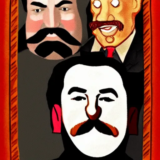 Image similar to lenin and stalin as muppets