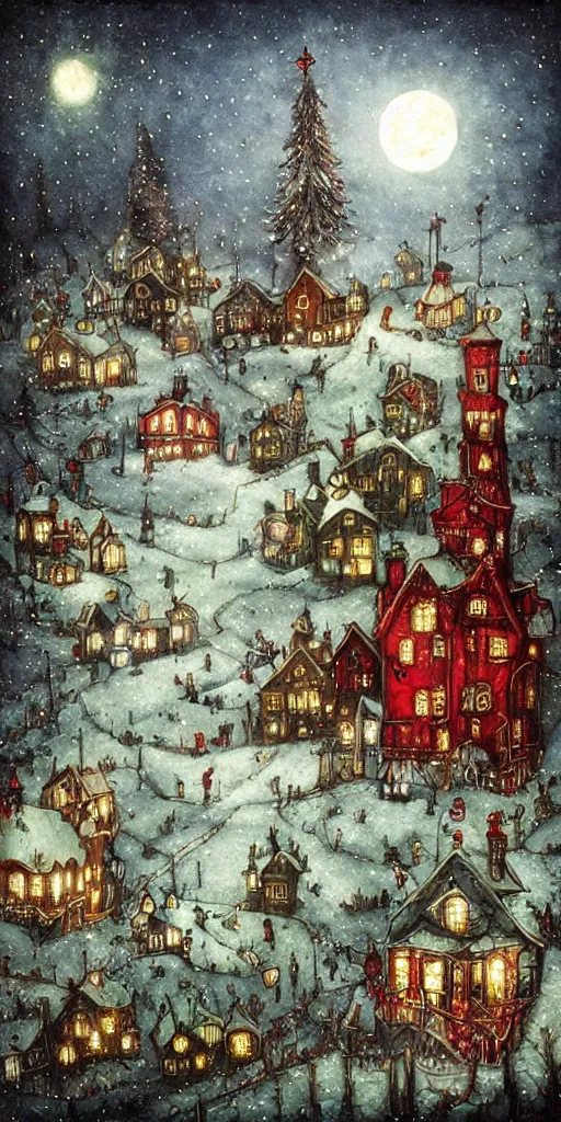 Prompt: christmas eve by alexander jansson