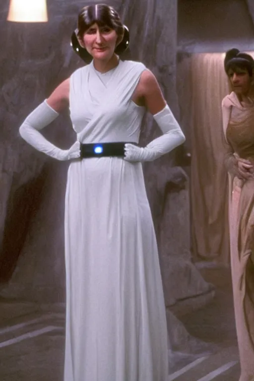 Image similar to Laura Dern as princess leia