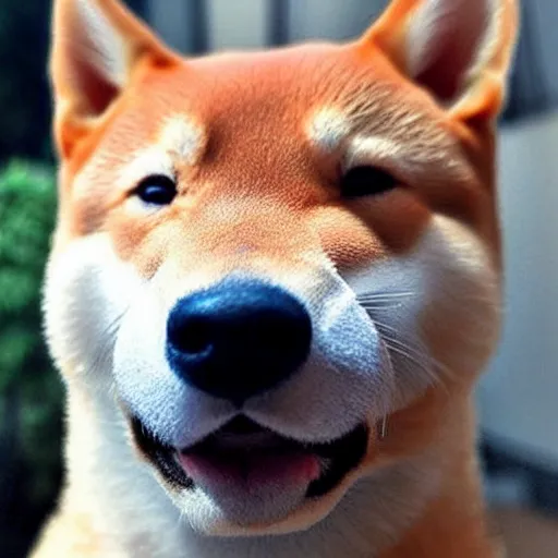 Image similar to shiba inu nose trending on instagram, the most realistic illumination