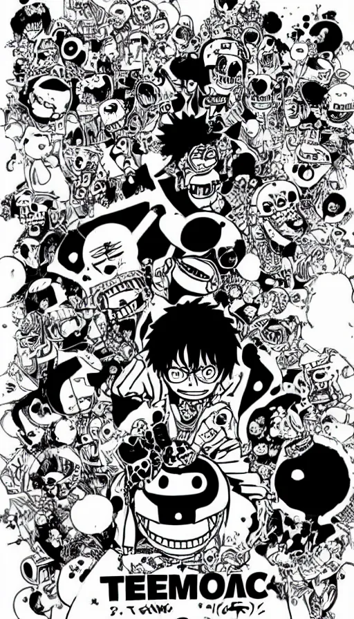 Image similar to techno artwork, by eiichiro oda