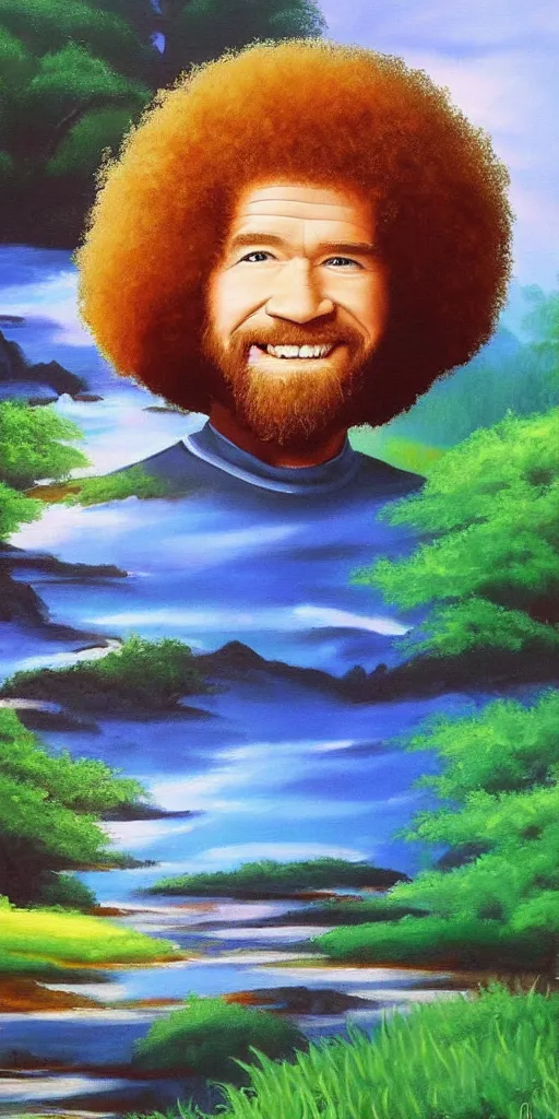 Image similar to bob ross painting