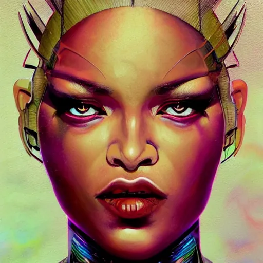 Image similar to dream portrait of X-Woman Storm, cameras, melting ,8k,by tristan eaton,Stanley Artgermm,Tom Bagshaw,Greg Rutkowski,Carne Griffiths, Ayami Kojima, Beksinski, Giger,trending on DeviantArt,face enhance,hyper detailed,minimalist,cybernetic, android, blade runner,full of colour 8-W 1024