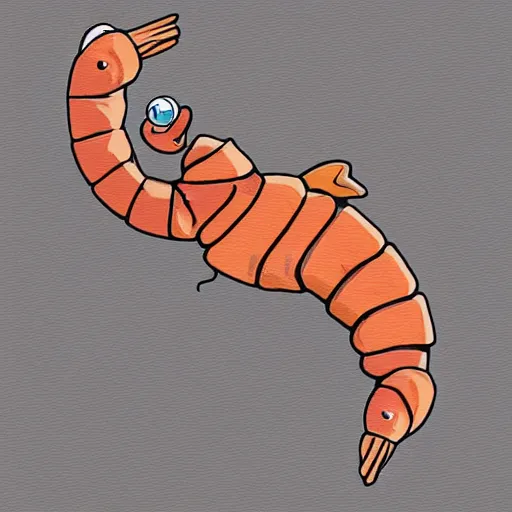 Image similar to cartoon shrimp character