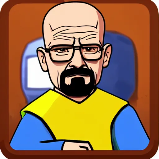 Prompt: walter white as clash royale card