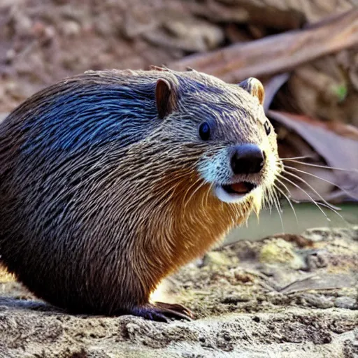 Prompt: beaver big tail big thief beaver
